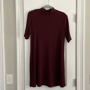 Ribbed Mockneck Dress